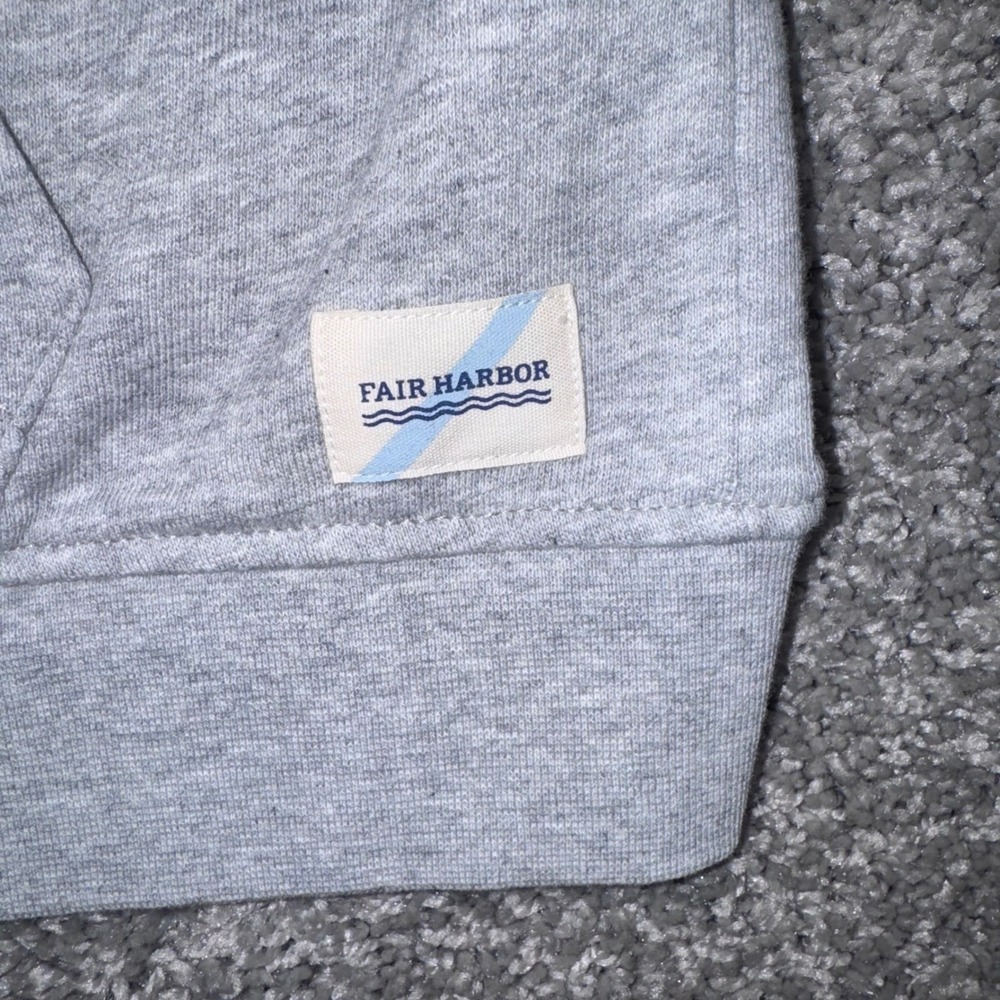 Fair Harbor Saltaire Full-Zip Hoodie Mens Heather Grey Large NEW - Picture 5 of 9